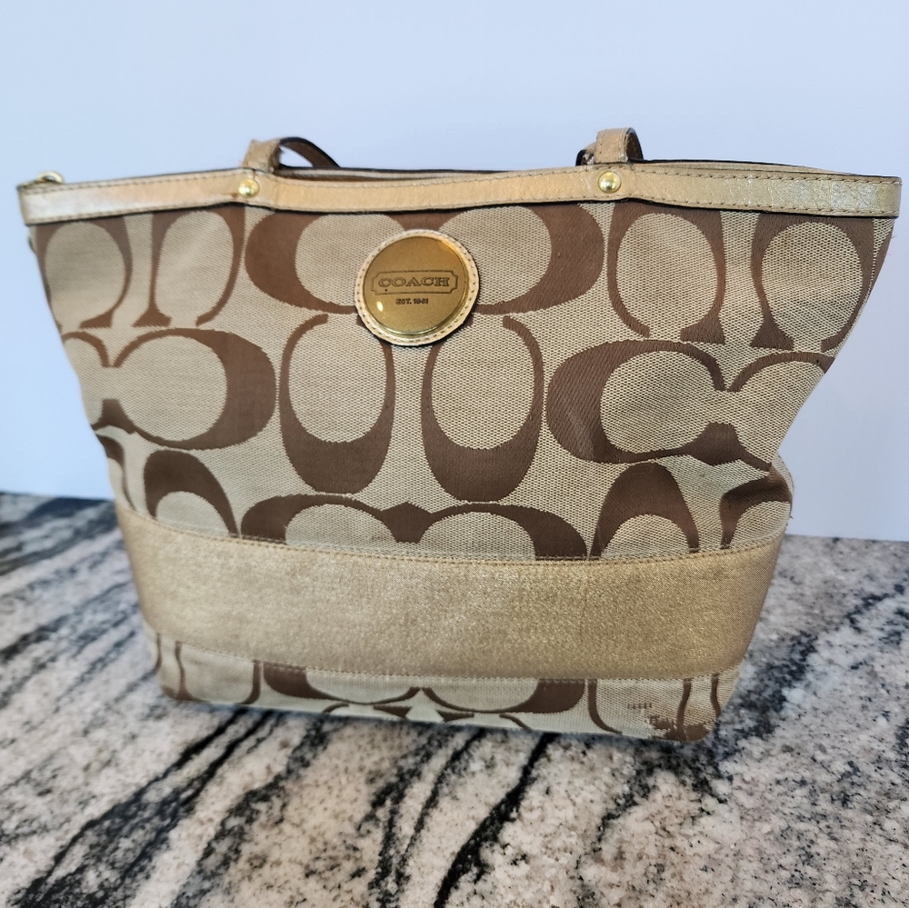 Coach purse - Brown & Tan